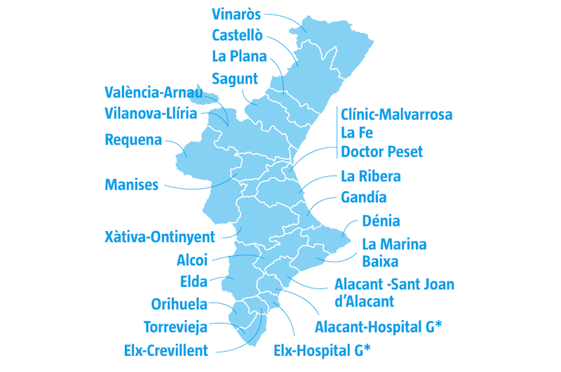 departamentos salud comunidad valenciana